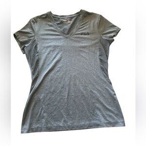Fila Sport Short Sleeve Athletic Top - Womens Size Medium - Gray